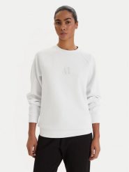 Armani Exchange Bluza XW000826 AF13397 U0002 Biały Regular Fit. Białe bluzy damskie Armani Exchange, l, bez wzorów, z syntetyku, bez ramiączek, bez kaptura. Za 519.99 zł.