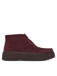 Clarks Trzewiki Torhill Moss 26329426 Bordowy. Czerwone botki damskie Clarks, bez wzorów, ze skóry, bez obcasa, na płaskiej podeszwie, bez zapięcia. Za 519.99 zł.