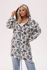 Bluza z kapturem Tropikalna Laguna - lekka jak powiew wiatru PLUS SIZE XXL OVERSIZE. Zielone bluzy damskie Moda Size Plus Iwanek, na jesień, plus size, bez wzorów, z bawełny, eleganckie, bez ramiączek, z kapturem. Za 329.90 zł.