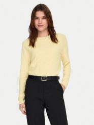 ONLY Sweter Rica 15204279 Żółty Regular Fit. Żółte swetry nierozpinane damskie ONLY, s, bez wzorów, z syntetyku, bez kołnierzyka, bez ramiączek. Za 139.99 zł.