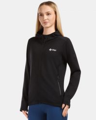 Damska bluza funkcyjna Kilpi SEVELEN-W. Czarne bluzy damskie Kilpi, bez wzorów, sportowe, bez ramiączek, z kapturem. Za 473.69 zł.