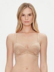 Emporio Armani Underwear Biustonosz bezfiszbinowy EW000444 AF10880 F6016 Beżowy. Brązowe biustonosze Emporio Armani Underwear, bez wzorów, z syntetyku. Za 209.99 zł.