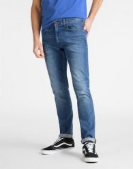 MĘSKIE SPODNIE JEANSOWE LEE LUKE FRESH L719ROIG 112119386, W31 L32. Niebieskie spodnie materiałowe męskie Lee, bez wzorów, z bawełny. Za 239.99 zł.