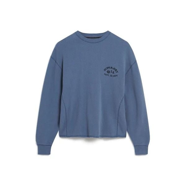Bluza damska Superdry Athletic Essentials. Niebieskie bluzy damskie Superdry, xs, bez wzorów, klasyczne, bez ramiączek, bez kaptura. Za 265.00 zł.
