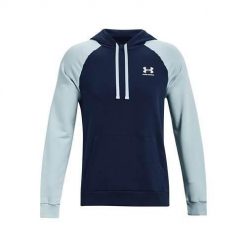 Bluza sportowa męska Under Armour Rival Fleece Color Blockhoodie. Niebieskie bluzy sportowe męskie Under Armour, m, bez wzorów, z kapturem, na fitness i siłownię. Za 345.00 zł.