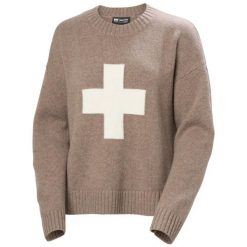 Sweter damski Helly Hansen Bliss. Brązowe swetry nierozpinane damskie Helly Hansen, xs, bez wzorów, z materiału, bez kołnierzyka, bez ramiączek. Za 635.00 zł.
