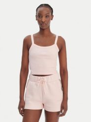 Guess Top V6GP16 K3180 Różowy Regular Fit. Czerwone topy damskie Guess, s, z aplikacjami, z wiskozy, bez kołnierzyka, bez ramiączek. Za 159.99 zł.