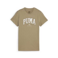 Damska koszulka z nadrukiem PUMA SQUAD PUMA Oak Branch Beige. Brązowe koszulki sportowe damskie Puma, l, bez wzorów, bez ramiączek, na jogę i pilates. Za 67.99 zł.