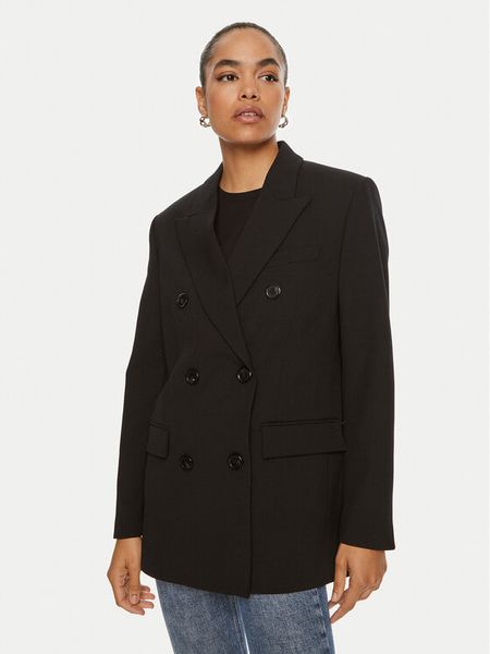 Pinko Marynarka Guinea 103695 A1XX Czarny Regular Fit. Czarne marynarki i żakiety damskie Pinko, bez wzorów, z syntetyku, bez kołnierzyka, bez ramiączek. Za 1,349.00 zł.