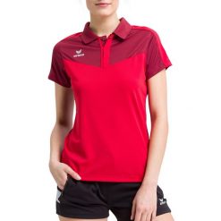 Damska koszulka polo Erima Squad. Czerwone bluzki damskie Erima, bez wzorów, z materiału, sportowe, bez kołnierzyka, bez ramiączek. W wyprzedaży za 139.15 zł.