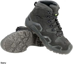 Buty trekkingowe męskie Stalco Trzewik outdoorowy skóra zamsz miechowy język lekki gumowe wstawki OXFORD membrana podeszwa antypoślizgowa olejoodporna. Zielone trekkingi męskie Stalco, z gumy, bez zapięcia. Za 365.49 zł.