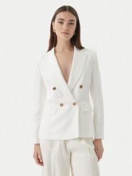 Marella Marynarka Charme 2613041172 Biały Regular Fit. Białe marynarki i żakiety damskie Marella, bez wzorów, z wiskozy, bez kołnierzyka, bez ramiączek. Za 1,299.00 zł.