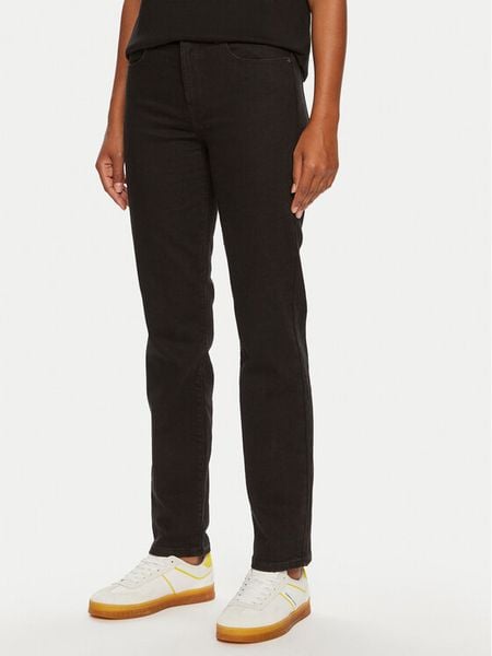 Wrangler Jeansy 112356392 Czarny Straight Fit. Czarne jeansy damskie Wrangler, bez wzorów, z bawełny. Za 239.99 zł.