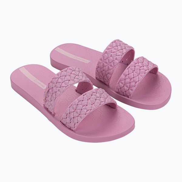 Klapki basenowe damskie Ipanema Renda II. Czerwone klapki damskie Ipanema, na lato, bez wzorów, z jeansu, eleganckie, bez obcasa, bez zapięcia. Za 66.99 zł.