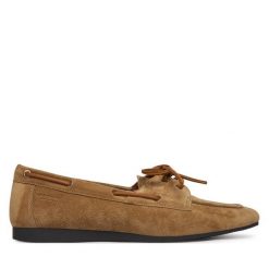 Półbuty Vagabond Shoemakers. Brązowe półbuty damskie Vagabond Shoemakers, bez wzorów, bez obcasa, na płaskiej podeszwie, bez zapięcia. Za 539.99 zł.