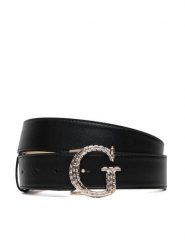Guess Pasek Damski BW9496 P6435 Czarny. Czarne paski damskie Guess, z aplikacjami, ze skóry. Za 284.99 zł.