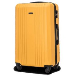Walizka duża Wings 28" KESTREL Yellow. Żółte walizki damskie Wings, bez wzorów, z materiału, duże. Za 209.90 zł.