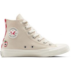 Buty sportowe Converse Chuck Taylor All Star. Czerwone obuwie sportowe damskie Converse, bez wzorów, bez zapięcia. Za 390.00 zł.