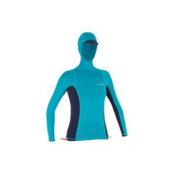 TOP UV surfing 500 damski. Niebieskie topy damskie OLAIAN, m, bez wzorów, z elastanu, sportowe, bez kołnierzyka, bez ramiączek. Za 69.99 zł.