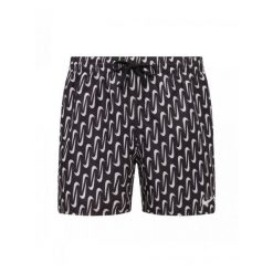Szorty kąpielowe męskie Nike Swoosh Link 5" Volley. Czarne kąpielówki męskie Nike, m, bez wzorów. Za 239.99 zł.