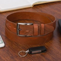 Pasek męski BELTIMORE r.125-140 cm E35 brązowy. Brązowe paski męskie . Za 59.99 zł.