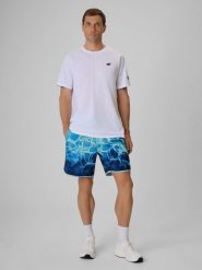 4F Spodenki plażowe boardshorty męskie - miętowe S. Niebieskie szorty męskie 4F, bez wzorów. Za 129.99 zł.