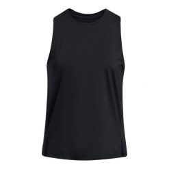 Damski tank top Under Armour Laser. Czarne topy damskie Under Armour, l, bez wzorów, sportowe, bez kołnierzyka, bez ramiączek. W wyprzedaży za 216.35 zł.