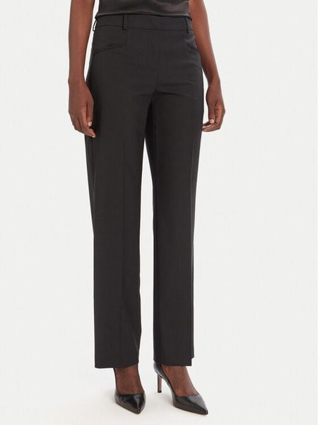 BOSS Spodnie materiałowe Tilda9 50546613 Czarny Straight Fit. Czarne spodnie materiałowe damskie Boss, bez wzorów, z materiału. Za 589.00 zł.