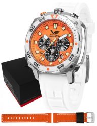 Zegarek męski Vostok Europe VK67-650A723SWL biały. Białe zegarki męskie Vostok Europe, bez wzorów. Za 4,251.25 zł.