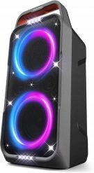 Głośnik Przenośny Bluetooth LED głęboki Bass czarny bezprzewodowy 240 W. Czarne głośniki przenośne NoName. Za 539.90 zł.