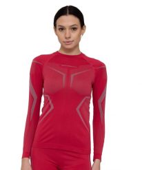 Bluza damska termoaktywna Brubeck DRY. Czerwone bluzy damskie Brubeck, xl, bez wzorów, z dzianiny, sportowe, bez ramiączek, bez kaptura. Za 159.99 zł.
