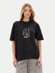 Volcom T-Shirt Voltrip B3512508 Czarny Oversize. Czarne t-shirty damskie Volcom, s, bez wzorów, z bawełny, bez kołnierzyka, bez ramiączek. Za 99.99 zł.