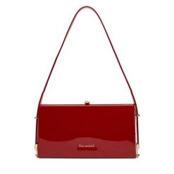 Torebka Eva Minge. Czerwone torebki wizytowe damskie Eva Minge, bez wzorów, bez dodatków. Za 199.99 zł.
