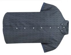Koszula Męska, Granatowa Bawełniana, Casualowa, Krótki Rękaw, z Kieszonką -PAKO JEANS. Niebieskie koszule męskie Pako Jeans, m, bez wzorów, z bawełny, casualowe, bez kołnierzyka, bez ramiączek. Za 109.00 zł.