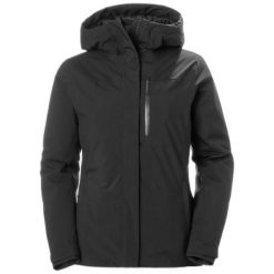 Damska kurtka narciarska Helly Hansen Snowplay. Czarne kurtki sportowe damskie Helly Hansen, l, bez wzorów, z poliesteru, bez ramiączek, bez kaptura, narciarskie. Za 1,005.00 zł.
