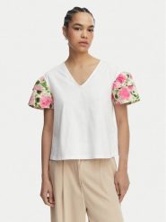 Liu Jo T-Shirt WA6513 J6308 Biały Relaxed Fit. Białe t-shirty damskie Liu Jo, xs, bez wzorów, z bawełny, bez kołnierzyka, bez ramiączek. Za 429.99 zł.