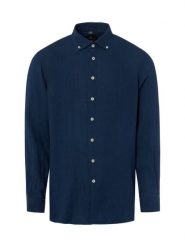 Nils Sundström koszula lniana Mężczyźni Modern Fit len (100%) niebieski, L. Niebieskie koszule męskie Nils Sundström, l, bez wzorów, ze lnu, bez kołnierzyka, bez ramiączek. Za 229.95 zł.