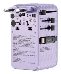 VERBATIM CHARGE 'N' TRAVEL 70W 2C CHOWANY UNIWERSALNY ADAPTER PODRÓŻNY FIOLETOWY. Fioletowe powerbanki Verbatim. Za 274.99 zł.