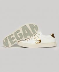 Superdry Vegan Court Tennis Trampki damskie - Optic/Gold. Żółte trampki i tenisówki damskie Superdry, bez wzorów, bez zapięcia. Za 247.00 zł.