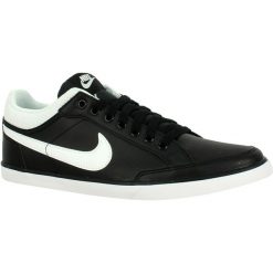 Buty sportowe męskie Nike Capri Low Leather. Czarne buty sportowe męskie Nike, bez wzorów, ze skóry, bez zapięcia, na fitness i siłownię. Za 390.00 zł.