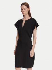 Guess Sukienka koktajlowa W6YK18 K4371 Czarny Regular Fit. Czarne sukienki damskie Guess, xxl, z aplikacjami, z syntetyku, wizytowe, bez kołnierzyka, bez ramiączek. Za 434.99 zł.