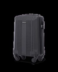 Walizka kabinowa Wings 18" KESTREL BLACK. Czarne walizki damskie Wings, bez wzorów, z materiału, małe. Za 139.90 zł.