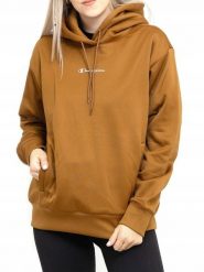 Bluza na co dzień damska CHAMPION ciepła z kapturem. Brązowe bluzy damskie Champion, s, bez wzorów, z bawełny, klasyczne, bez ramiączek, z kapturem. Za 241.00 zł.