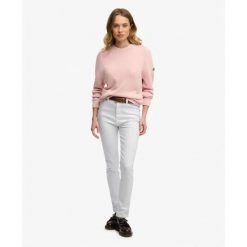 Sweter damski z dekoltem w serek Superdry Slouchy. Czerwone swetry nierozpinane damskie Superdry, xs, z aplikacjami, bez kołnierzyka, bez ramiączek. Za 275.50 zł.