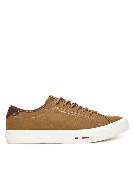 Tommy Hilfiger Tenisówki Hi Vulc Street Canvas FM0FM05515 Brązowy. Brązowe trampki męskie Tommy Hilfiger, bez wzorów, z materiału, street, bez zapięcia. Za 189.99 zł.