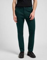 MESKIE SPODNIE LEE SLIM CHINO JADE FOREST 112370610. Eleganckie spodnie męskie Lee, bez wzorów, z materiału. Za 219.99 zł.