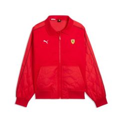 Kurtka z dresu Puma Ferrari. Czerwone kurtki męskie Puma, l, bez wzorów, z dresówki, sportowe, bez kaptura. Za 783.00 zł.