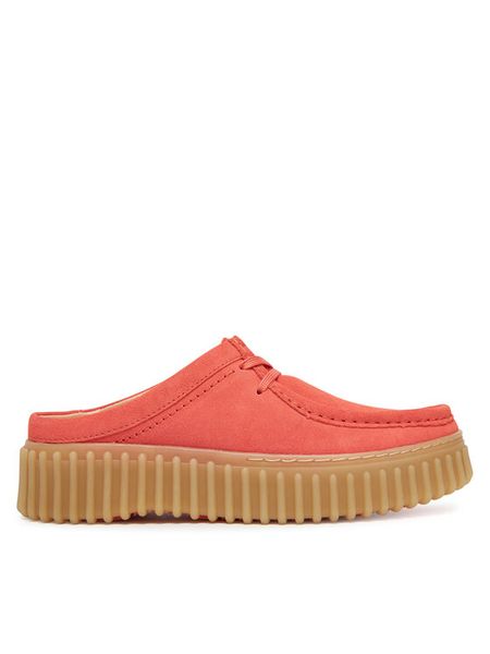 Clarks Klapki Torhill Mule 26181194 Koralowy. Pomarańczowe klapki damskie Clarks, bez wzorów, ze skóry, bez obcasa, bez zapięcia. Za 249.99 zł.
