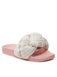 LOVE MOSCHINO Klapki JA28272G0IIW010C Beżowy. Brązowe klapki damskie Love Moschino, bez wzorów, ze skóry, bez obcasa, bez zapięcia. Za 459.99 zł.