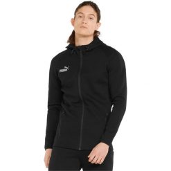 Bluza z kapturem Puma Teamfinal Casuals Hooded Jkt, Mężczyźni. Czarne bluzy męskie Puma, m, bez wzorów, z bawełny, z kapturem, na fitness i siłownię. Za 204.68 zł.